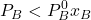 \displaystyle {{P}_{B}}<P_{B}^{0}{{x}_{B}}
