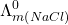 \displaystyle \Lambda _{{m\left( {NaCl} \right)}}^{0}