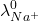 \displaystyle \lambda _{{N{{a}^{+}}}}^{0}