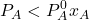 \displaystyle {{P}_{A}}<P_{A}^{0}{{x}_{A}}